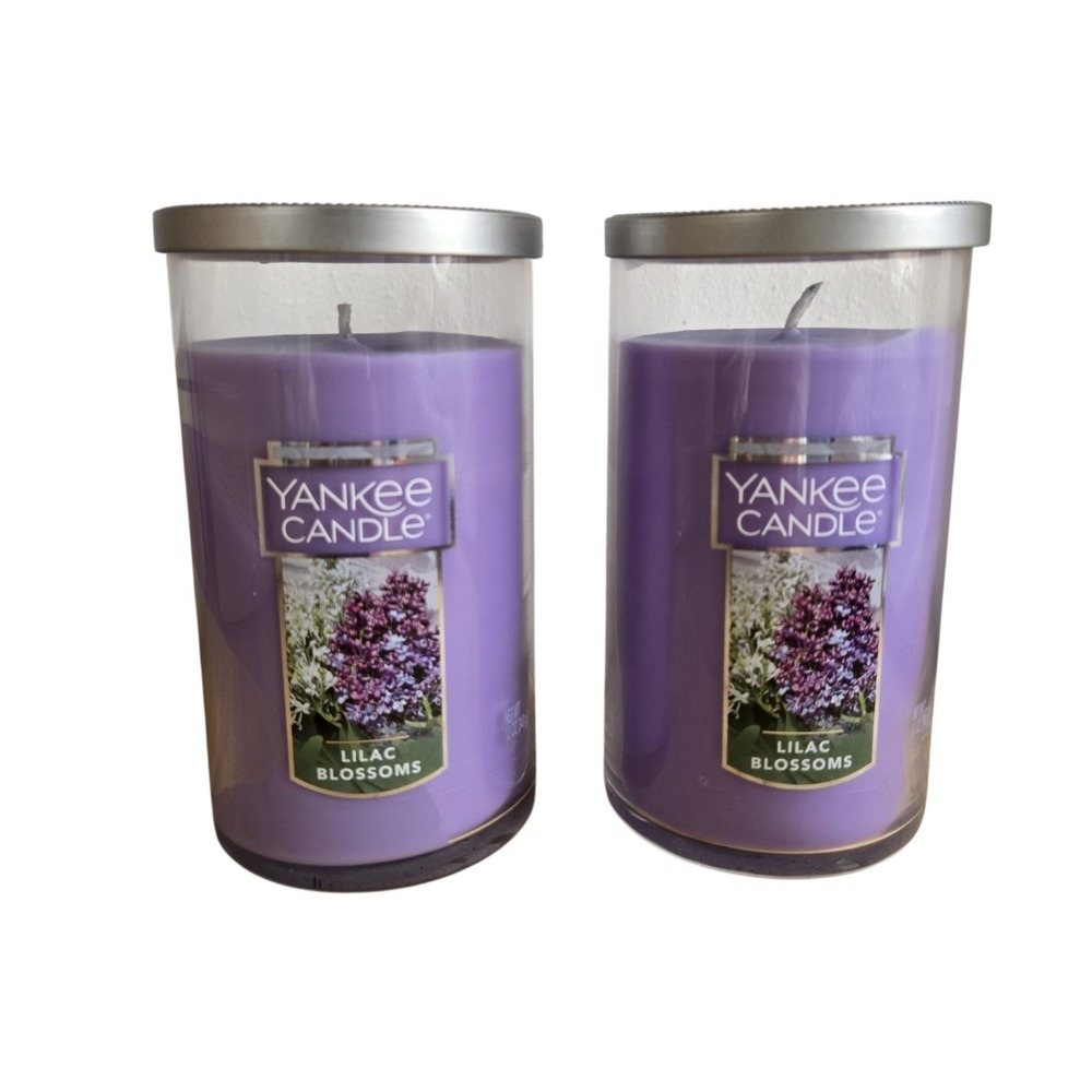 Yankee Candle Single Wick -  LILAC BLOSSOMS 12 oz Lot of 2 NEW!